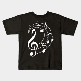 Music notes design Kids T-Shirt